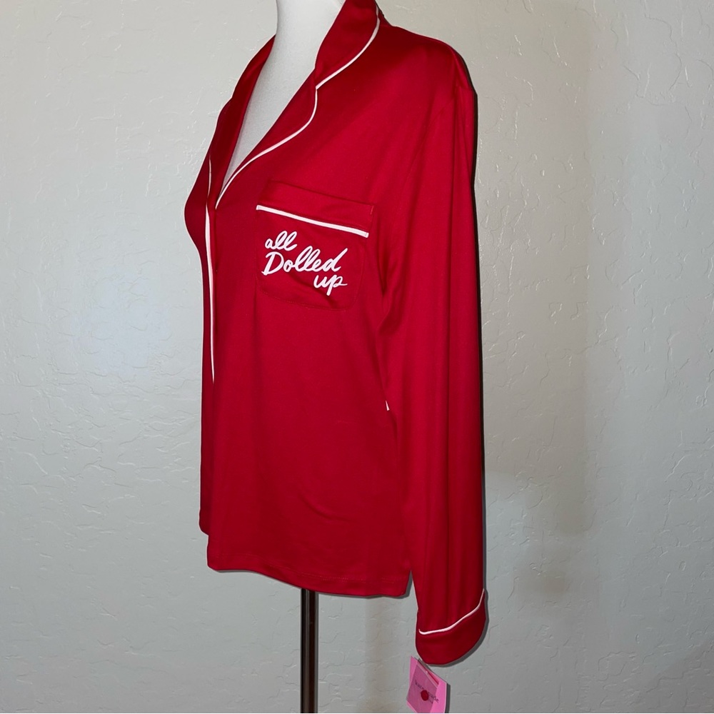 🎉HP🎉New! Kate Spade Red “All Dolled Up” Pajama Pant 2pc Set XL🌹Last one! - Picture 8 of 12